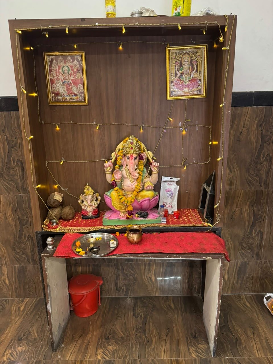 In-house temple — peaceful start to the day